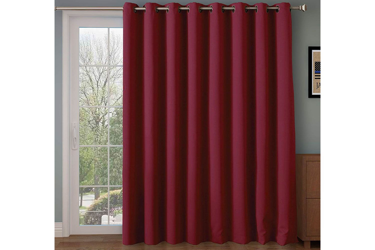 RHF Wide Thermal Blackout Patio Door Curtain Panel, Sliding Door Insulated Curtains,Thermal Curtains,Grommet Curtains, Extra Wide Curtains, Curtains for...